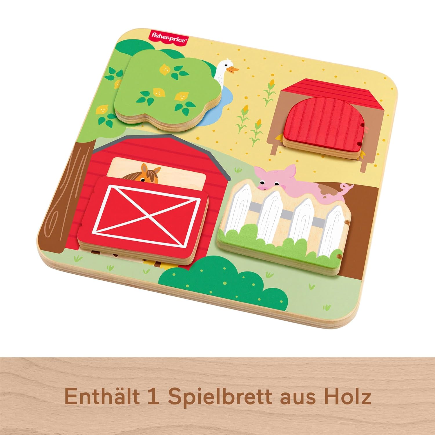 Thumbnail 4 de Fisher-Price Guck-Guck-Spiel aus Holz – Fördert Neugier und Feinmotorik ab 1 Jahr