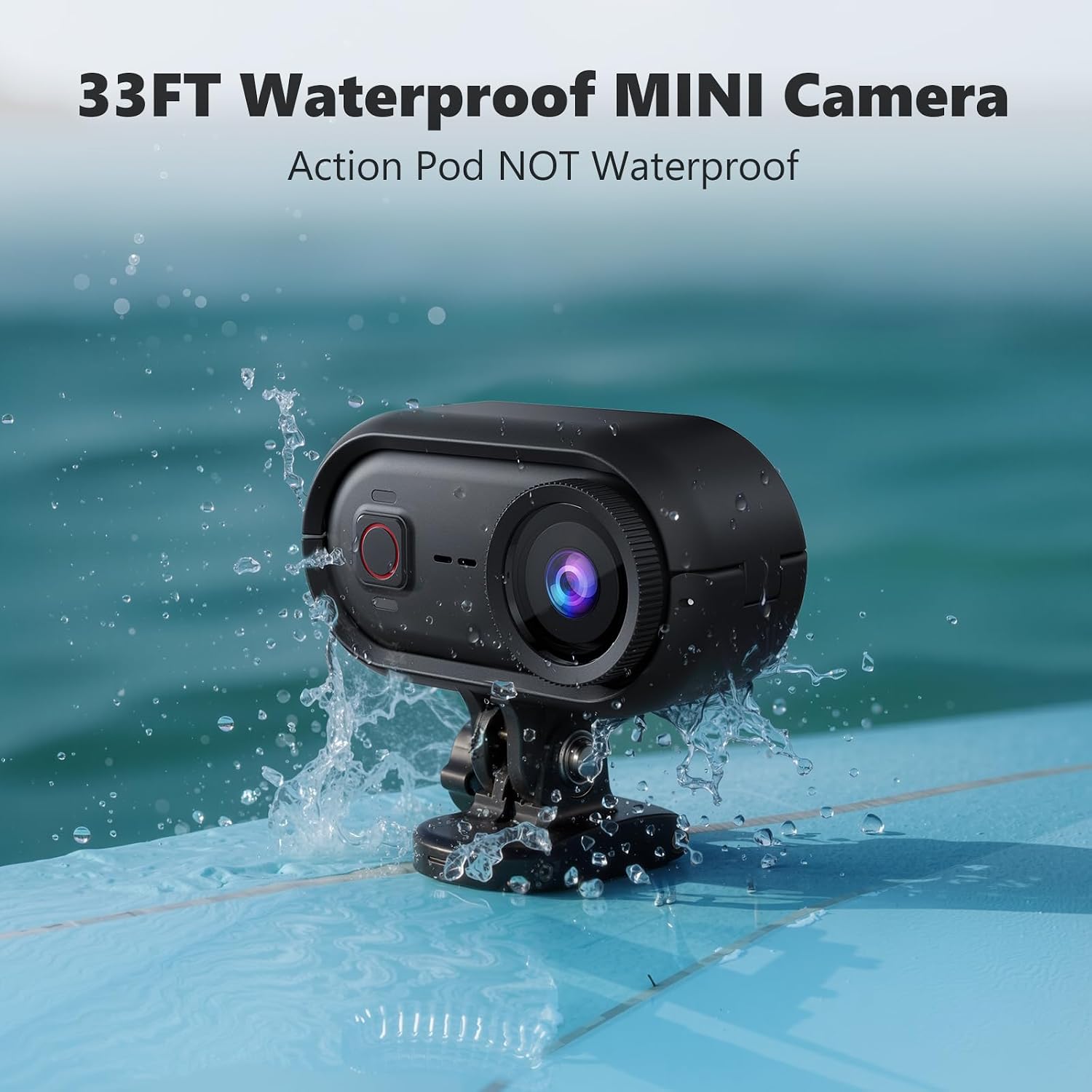 Detalle 2 de Camlance 4K Mini Action Cam: mini videocamera indossabile magnetica con Wi‑Fi, 20MP e stabilizzazione a 6 assi