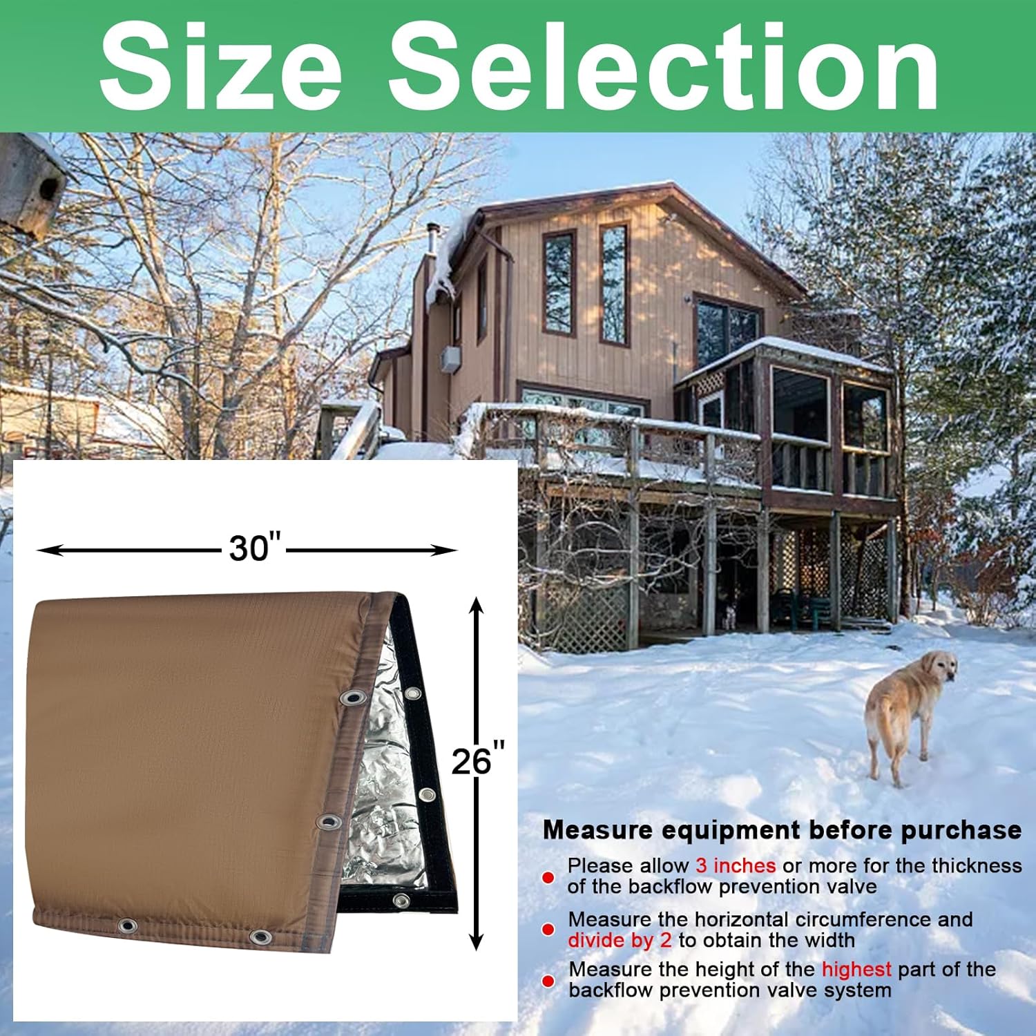 Detalle de Yehchi 6-Layer Insulated Pump Cover for Backflow Preventer (5°F)