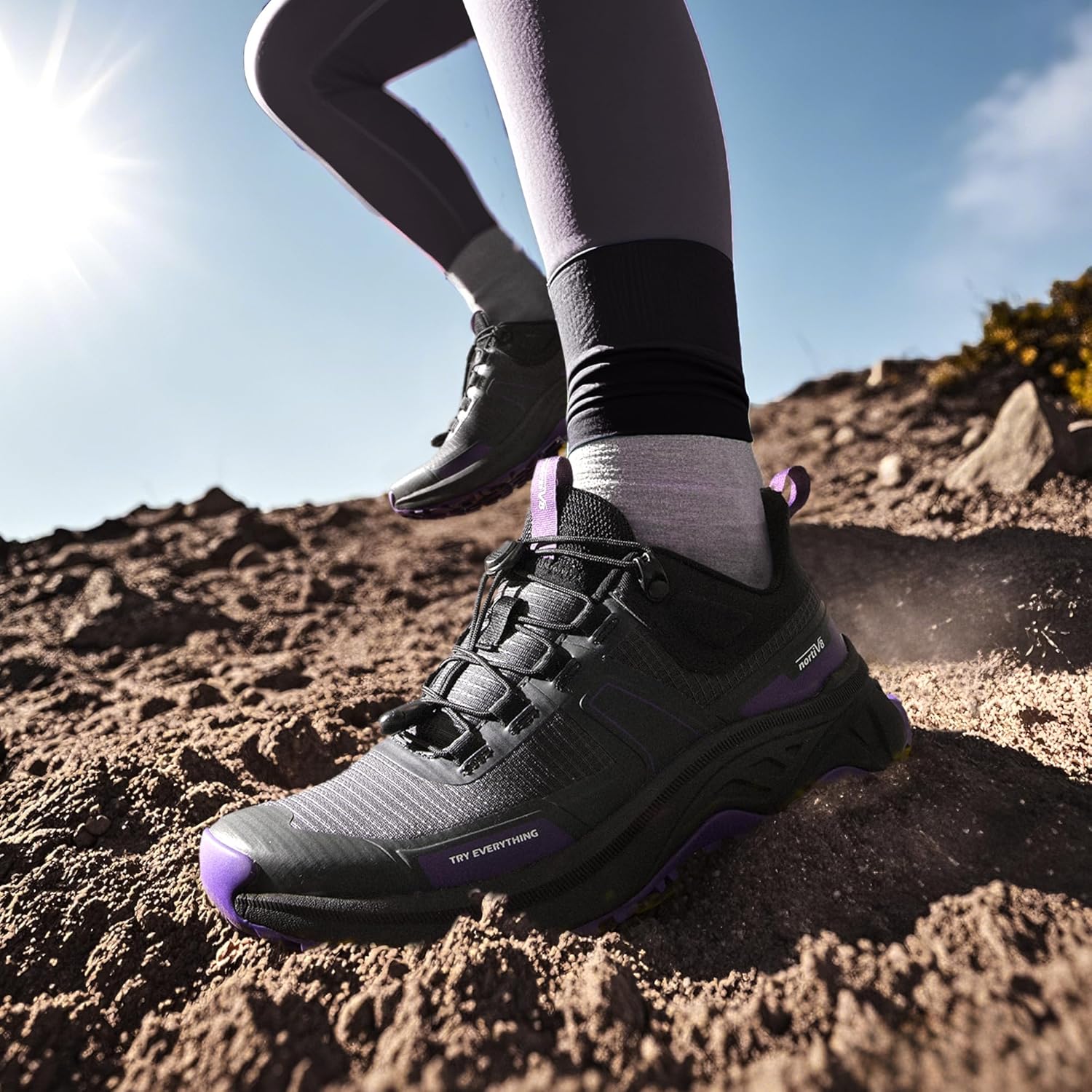 Thumbnail 2 de NORTIV 8 Women’s Lightweight Hiking Shoes with Quick Laces (Gladiator)