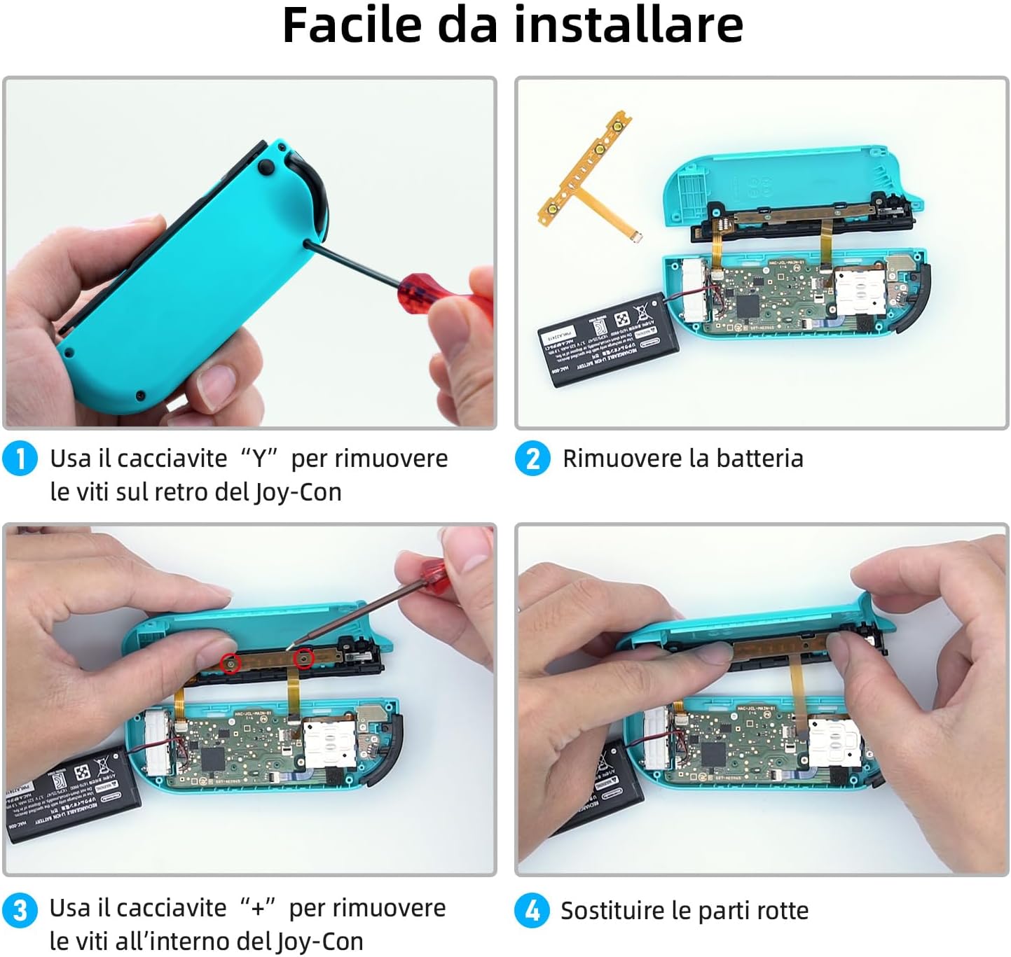 Thumbnail 2 de Tolesum SL-SR pulsante di sincronizzazione: cavo flessibile per Joy-Con e interruttore NS, compatibile Switch/Switch OLED