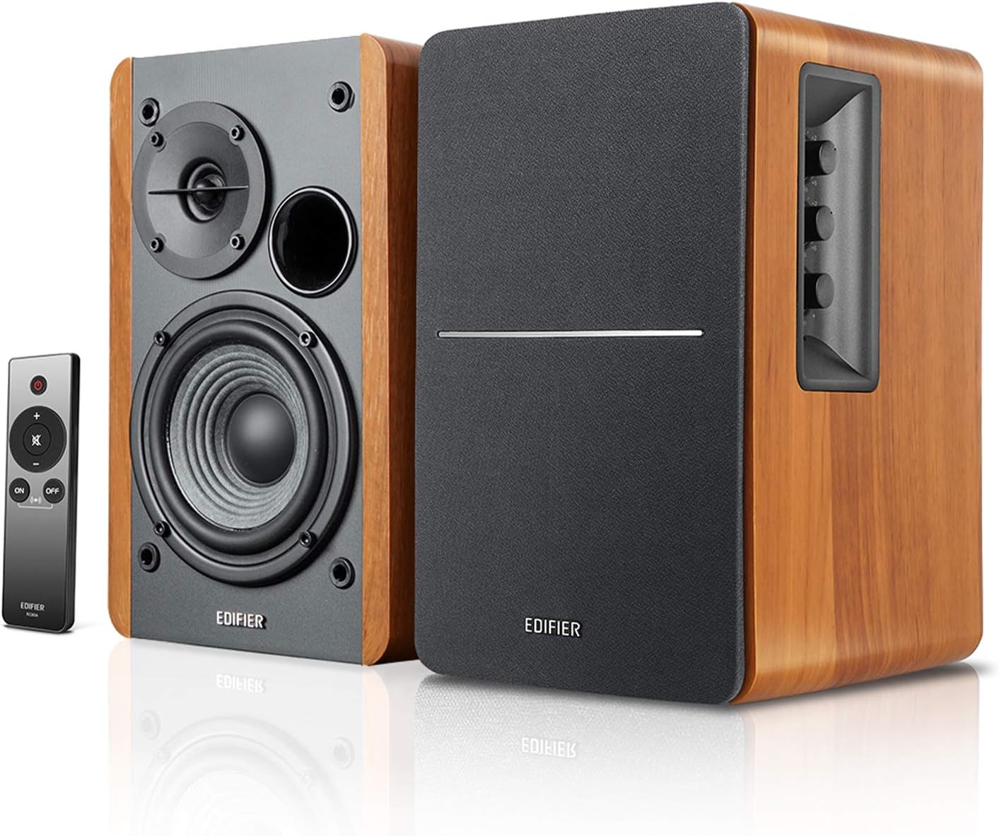 Detalle de Edifier R1280TS Powered Bookshelf Speakers, 42W RMS, Subwoofer Output