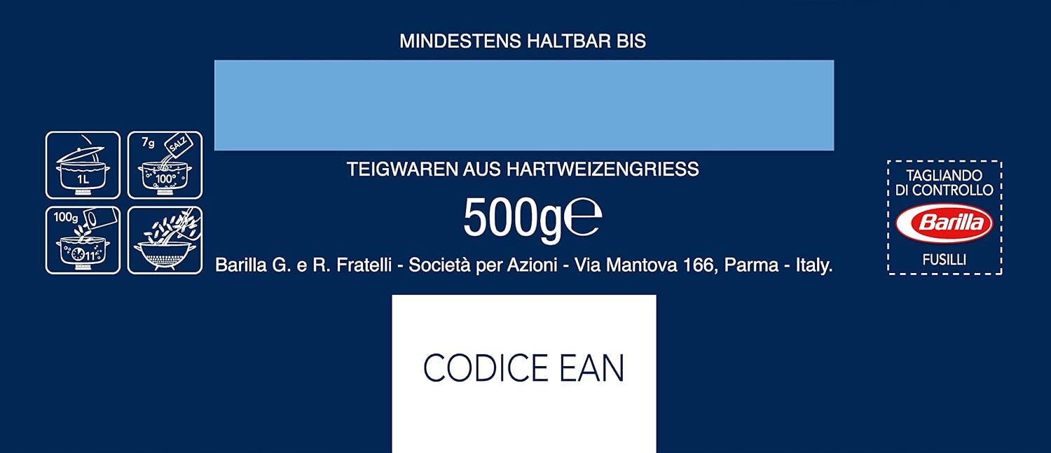 Thumbnail 6 de Barilla Pasta Nudeln Fusilli n.98 – 5 x 500 g aus Hartweizen, al dente