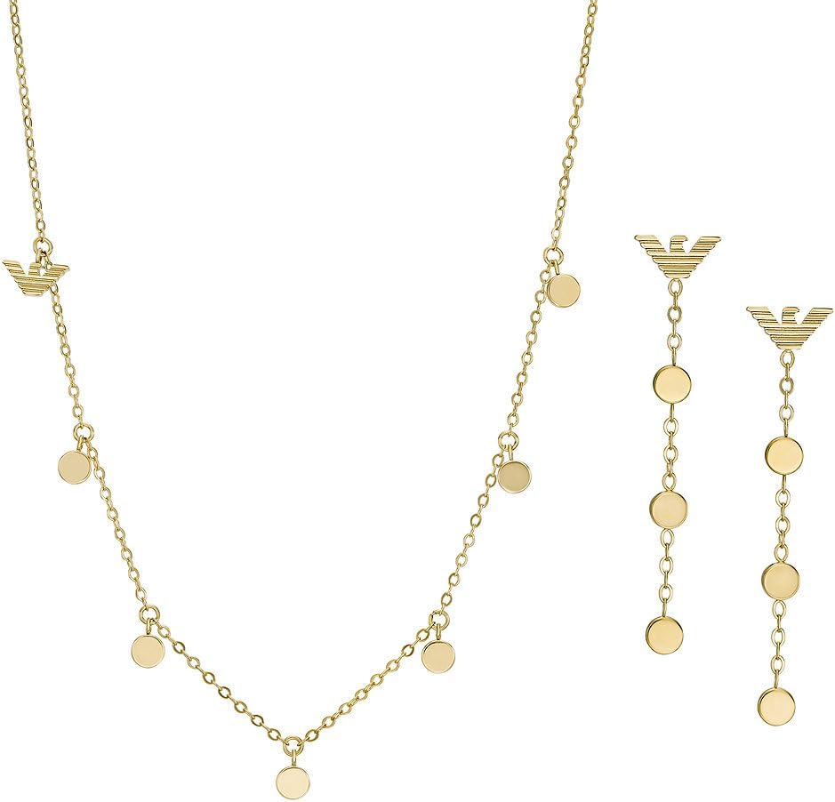 Thumbnail 2 de Emporio Armani Collana e orecchini da donna in acciaio inossidabile o ottone – tonalità oro, finitura lucida