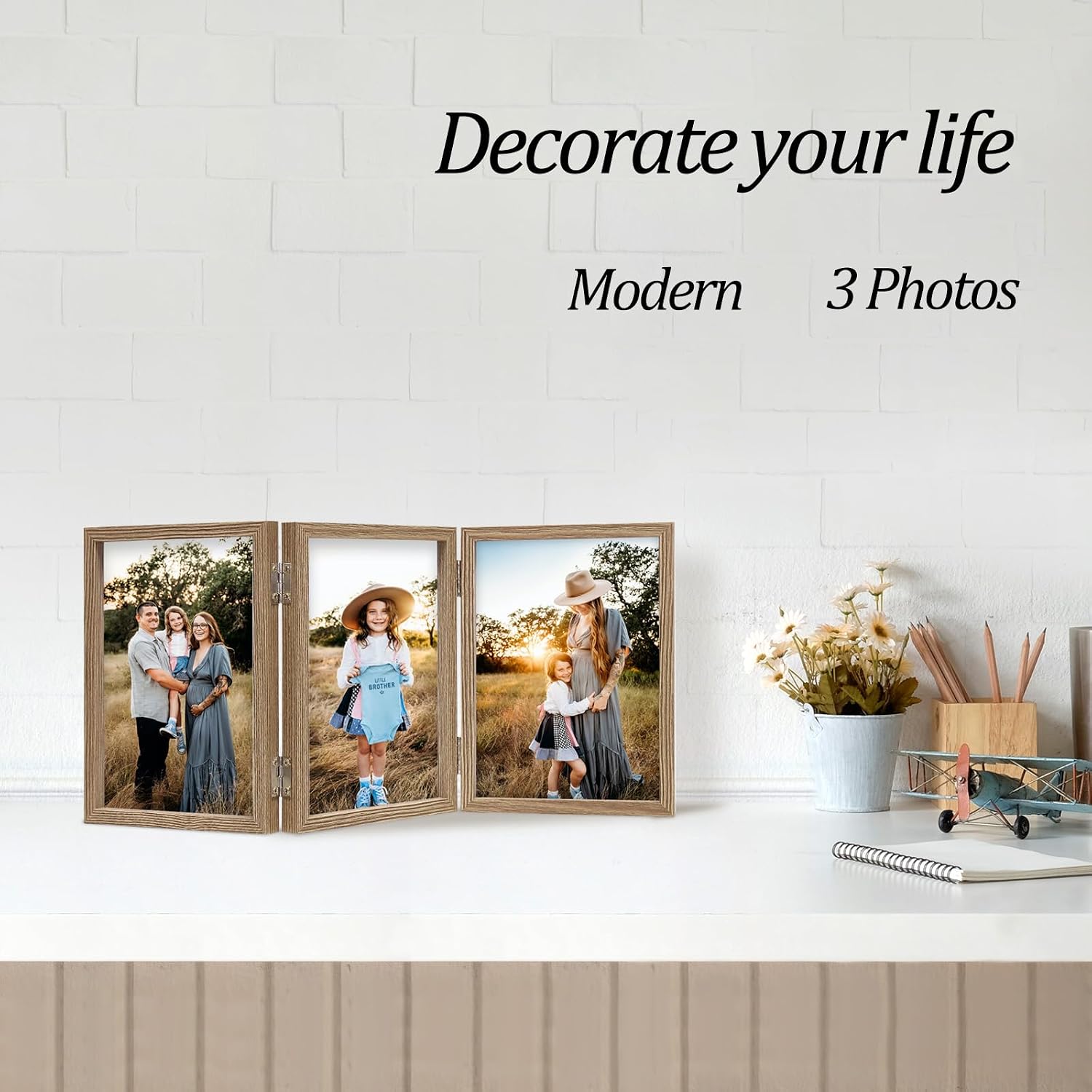 Detalle 2 de AVEAX Cadre Photo 10x15 cm Triple pour table