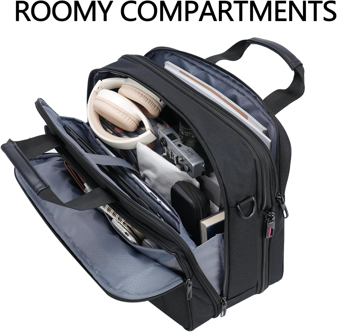 Detalle de VANKEAN Laptop Bag Premium Briefcase – 17,3 Zoll, wasserdicht, expandierbar