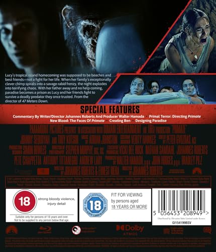Thumbnail 1 de Primate Blu-ray [Region A] | Paramount Home Entertainment