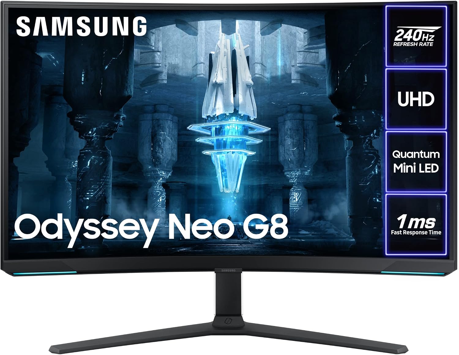 Detalle de Samsung Odyssey Neo Quantum Mini LED 32" G85NB: A curved 4K gaming monitor for immersive performance