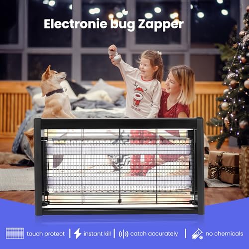 Thumbnail 5 de TTANMILY lámpara eléctrica antimosquitos y matamoscas de 20 W (365 nm) para interiores y jardines