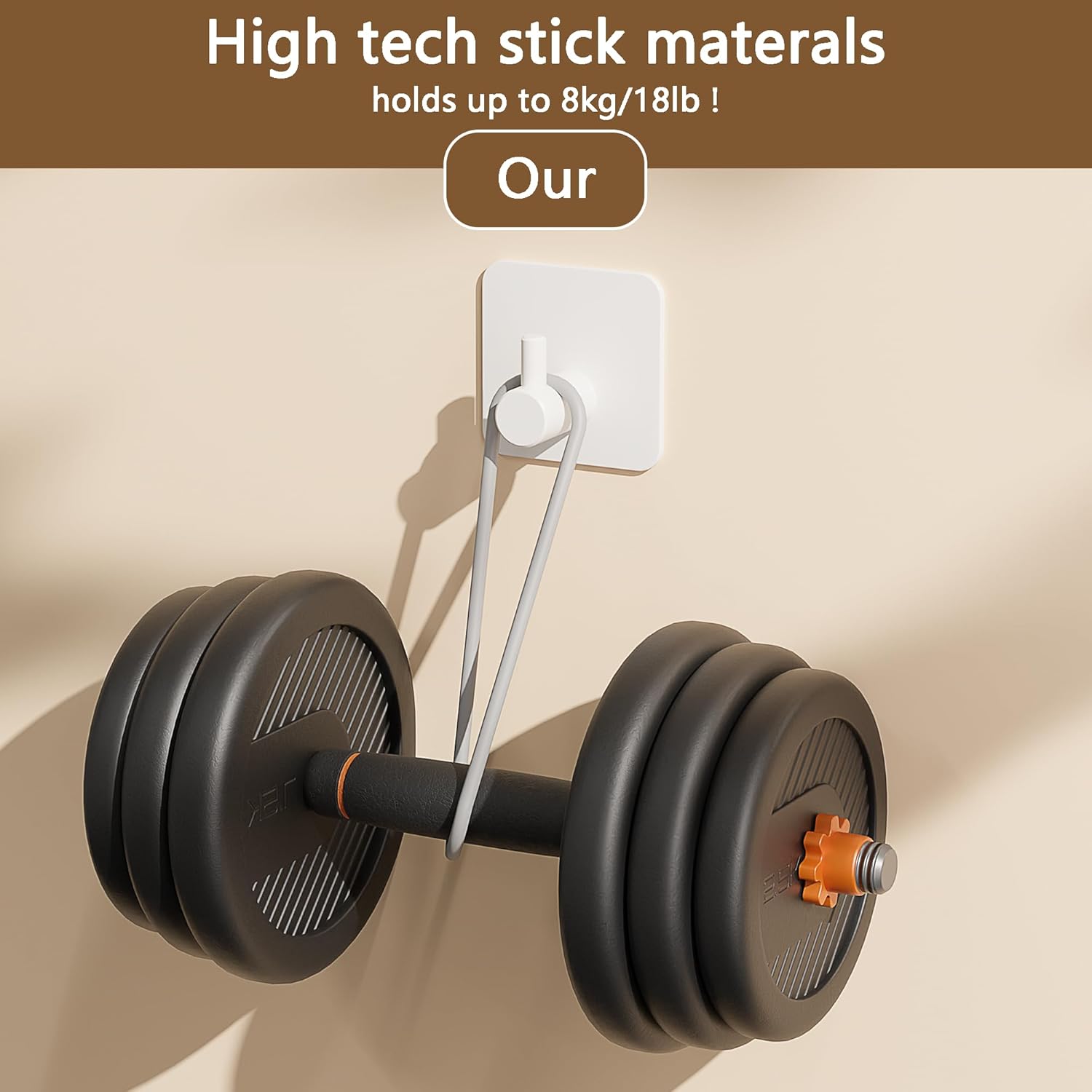 Detalle de Self adhesive hooks 4 pack, up to 8KG