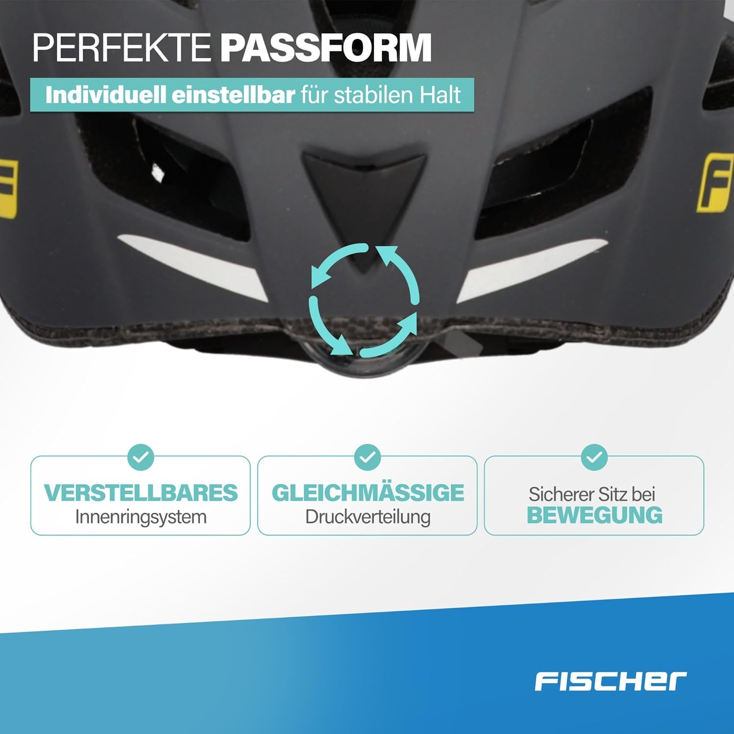 Detalle 2 de FISCHER Erwachsenen Fahrradhelm Urban Levin S/M 52–59 cm grau – mit beleuchtetem Innenring-System