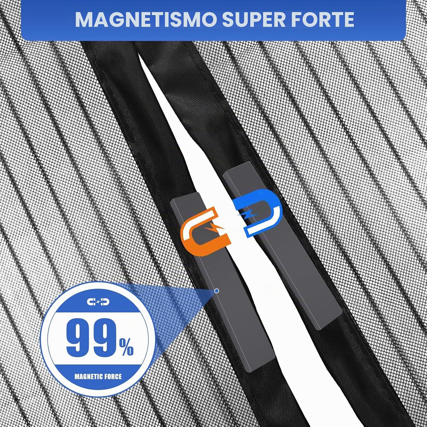 Detalle de JIANJIAO Zanzariera Magnetica per Porte 120x200cm – Chiusura Automatica e Traspirante