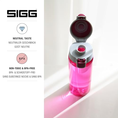 Detalle de Sigg Total Color Berry Trinkflasche 0,6 L – aus Tritan, auslaufsicher und schadstofffrei