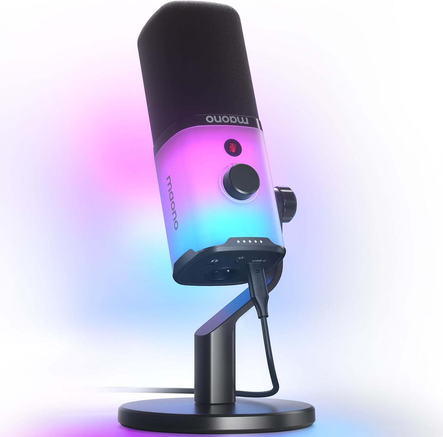 Detalle 2 de MAONO PD100X: Microfono Gaming Dinámico USB/XLR para Streaming y Podcasting