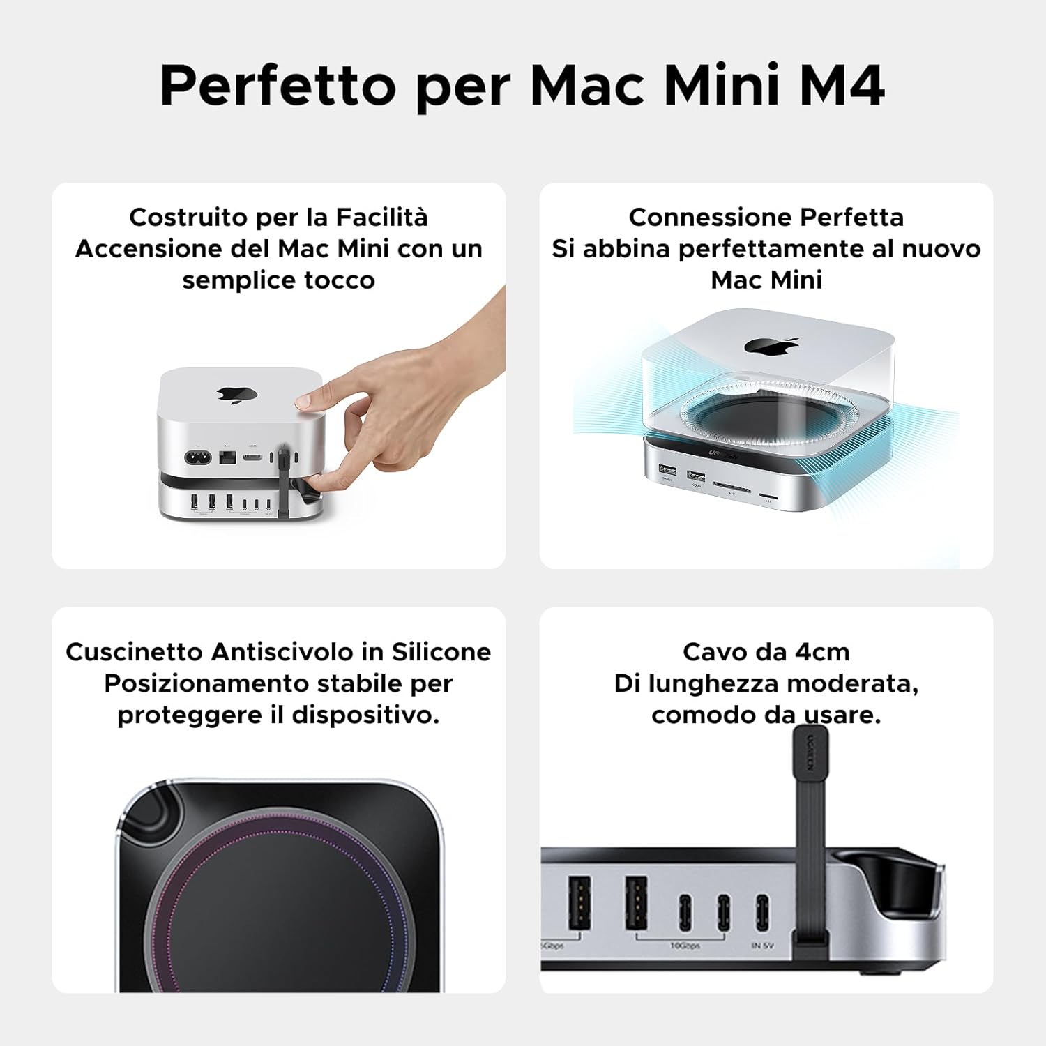 Thumbnail 5 de UGREEN Docking Station 10 in 1 per Mac mini M4/M4 Pro con hub USB-C, slot M.2 NVMe e lettore SD/TF