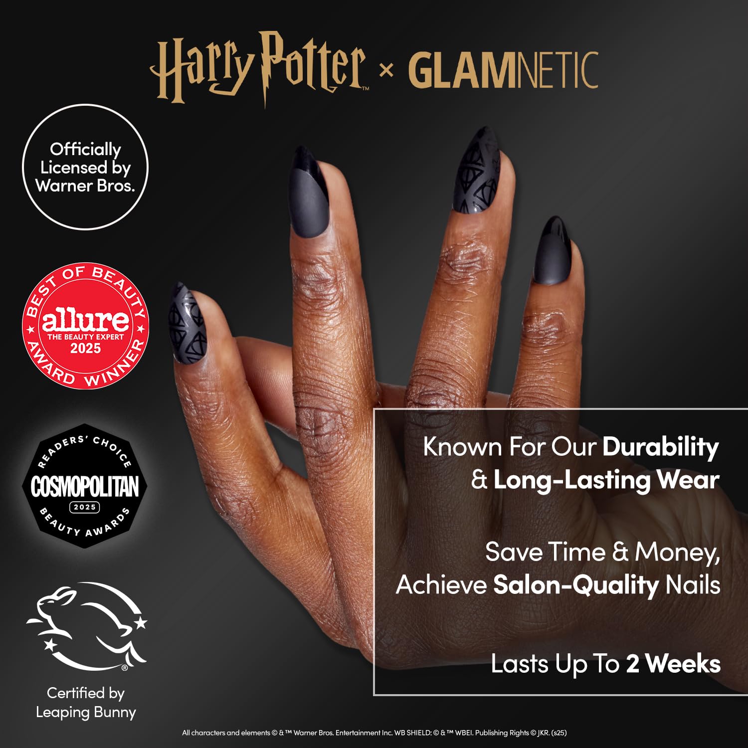 Thumbnail 1 de Glamnetic x Harry Potter Deathly Hallows Short Almond Press-On Nails