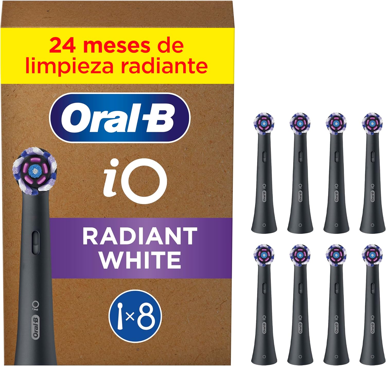 Detalle de Oral-B iO Radiant White 8 recambios 🪥