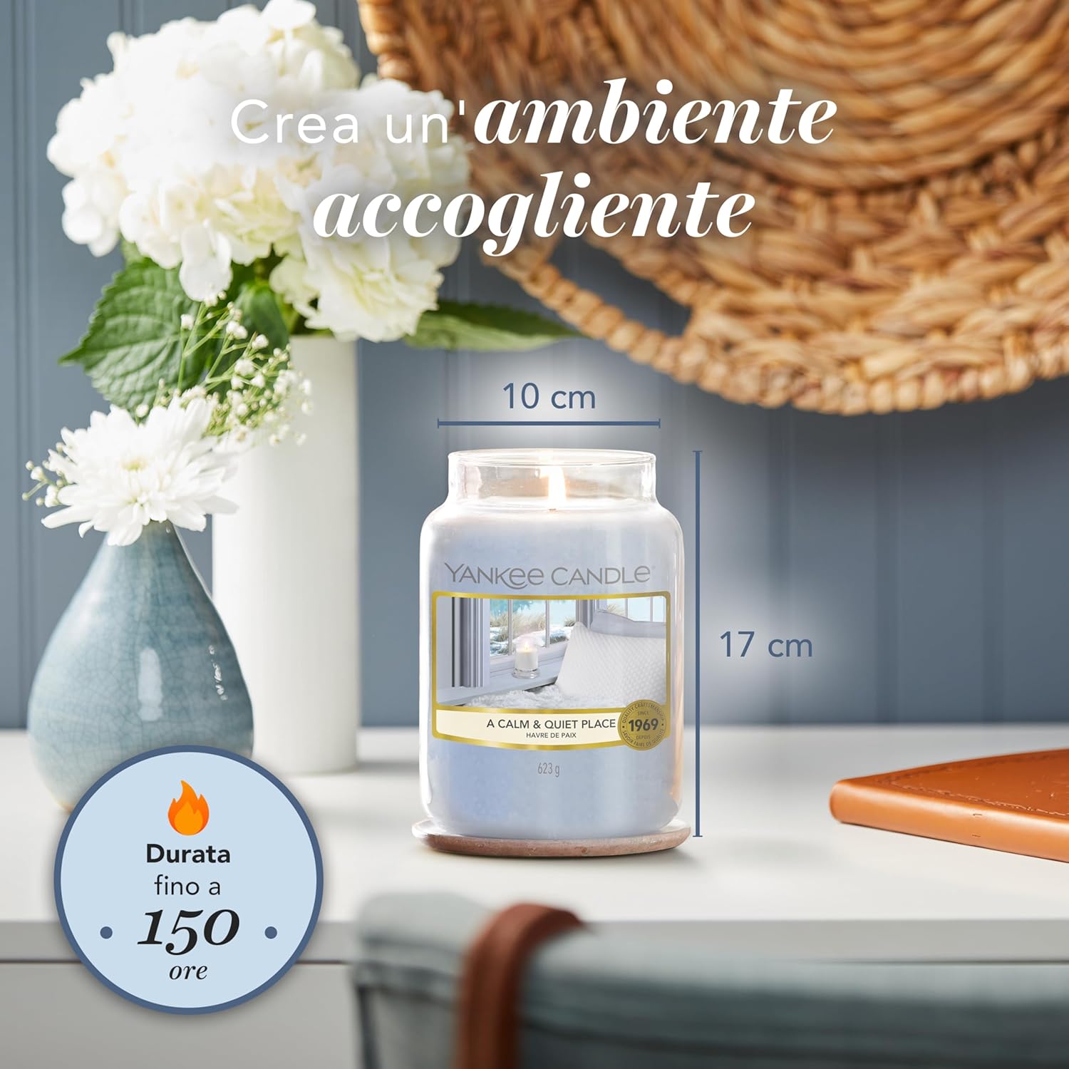Thumbnail 5 de Yankee Candle Candela profumata in giara grande – Un posto calmo e tranquillo