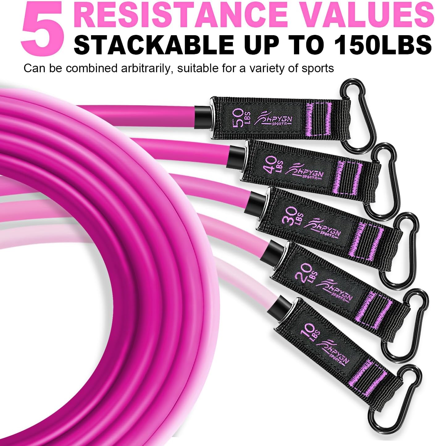 Detalle 2 de HPYGN Resistance Bands Set with Handles