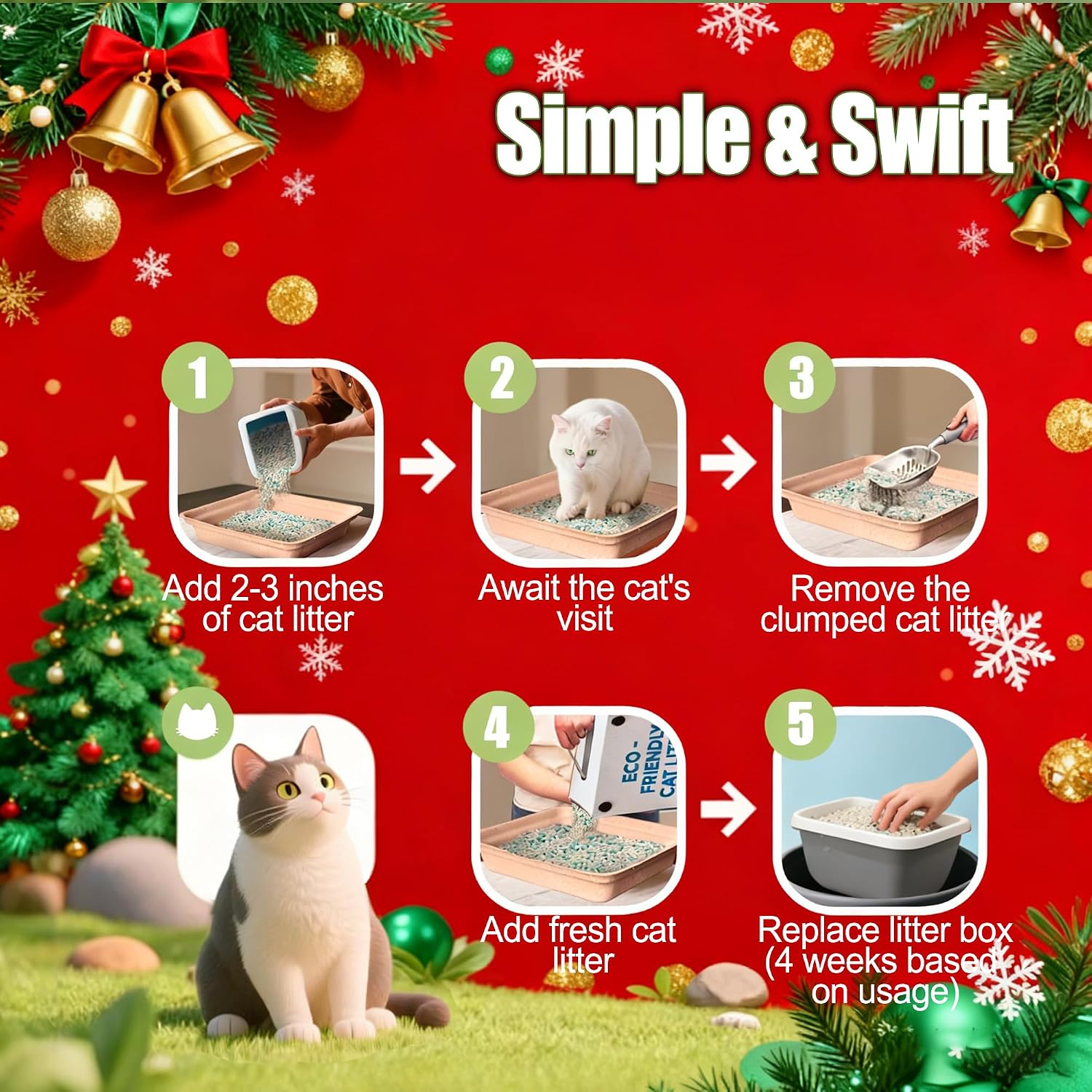 Thumbnail 6 de SEMEDOYO Disposable Cat Litter Box, 6-Pack Cardboard Trays for Travel or Liners