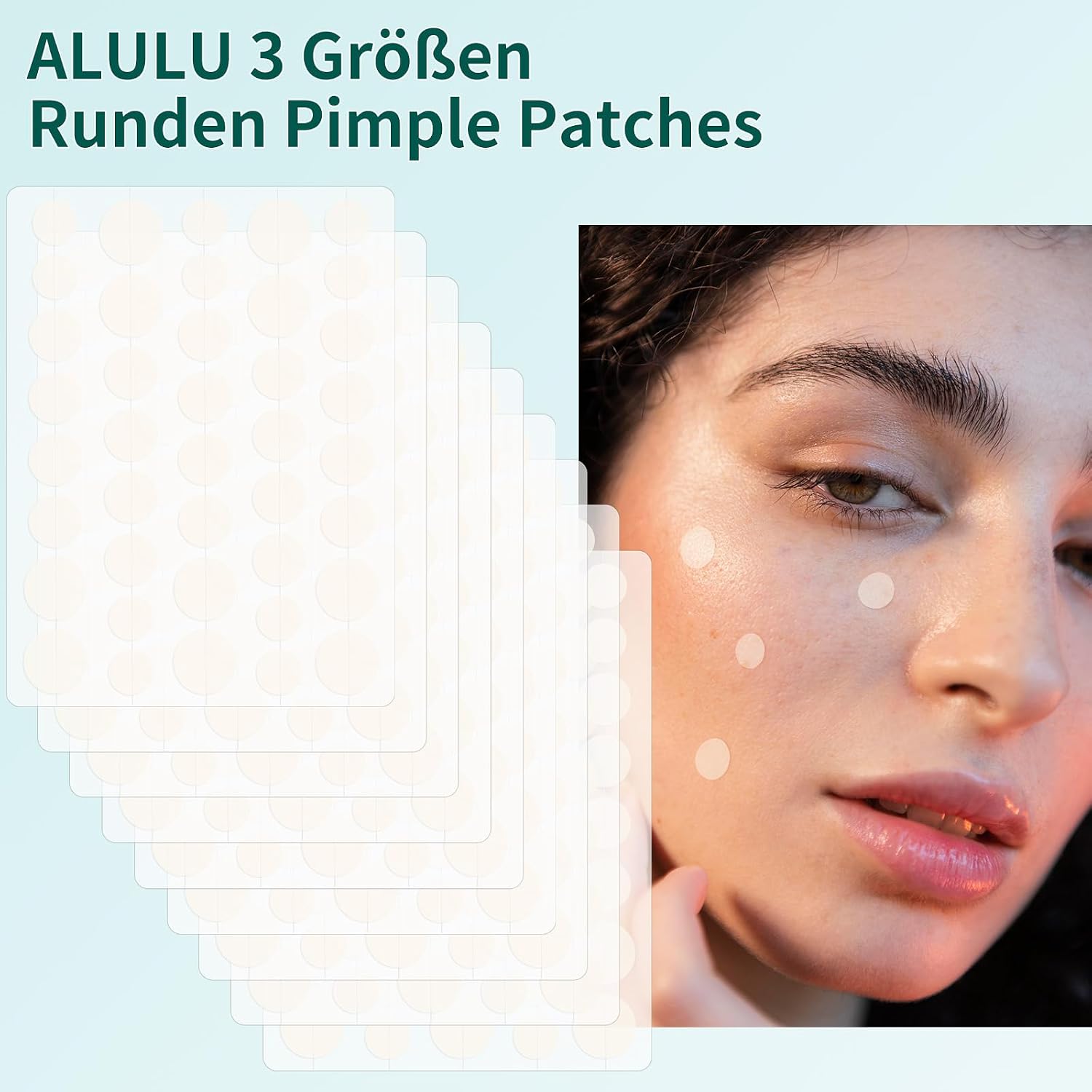 Thumbnail 1 de ALULU 360er Pickel Patch – Hydrokolloid Patches in 3 Größen (12/10/8 mm) mit Teebaumöl, wasserdicht & atmungsaktiv