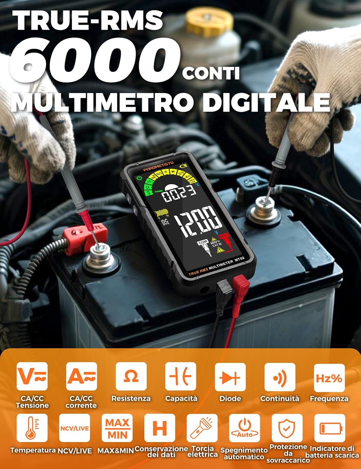 Thumbnail 1 de POROMETISTO TRMS Multimetro 6000 conteggi 📟