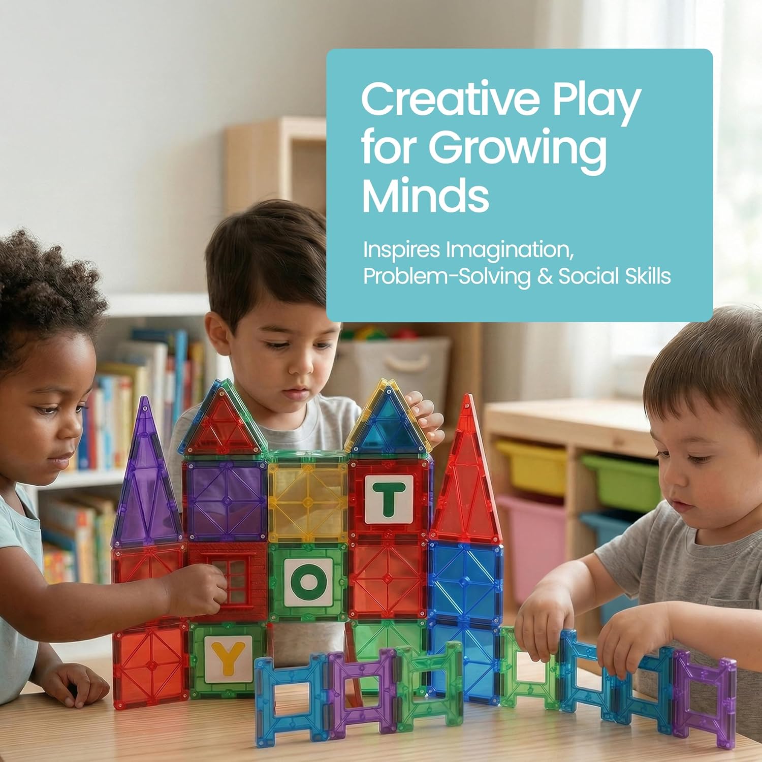 Thumbnail 5 de Playmags Magnetische Bausteine Classic Set mit 100 Teilen (inkl. Clickins-Zubehör)