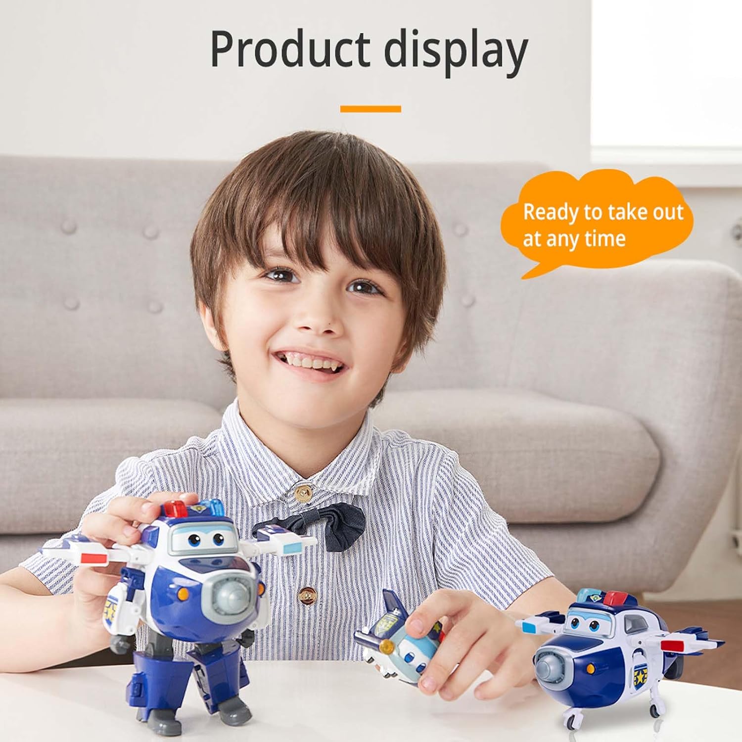 Detalle de Super Wings Paul & Super Pet Paul: 2‑in‑1 Transformationsflugzeug 12,7 cm – Roboter zu Flugzeug
