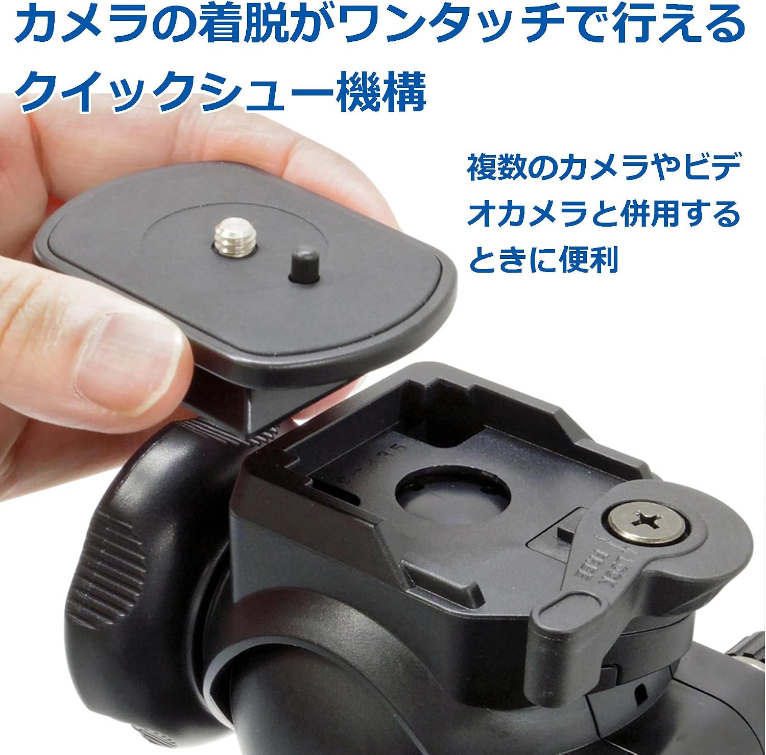 Thumbnail 3 de Velbon FHD-53DAZ 中型ビデオ雲台 オイルフリュード・クイックシュー搭載