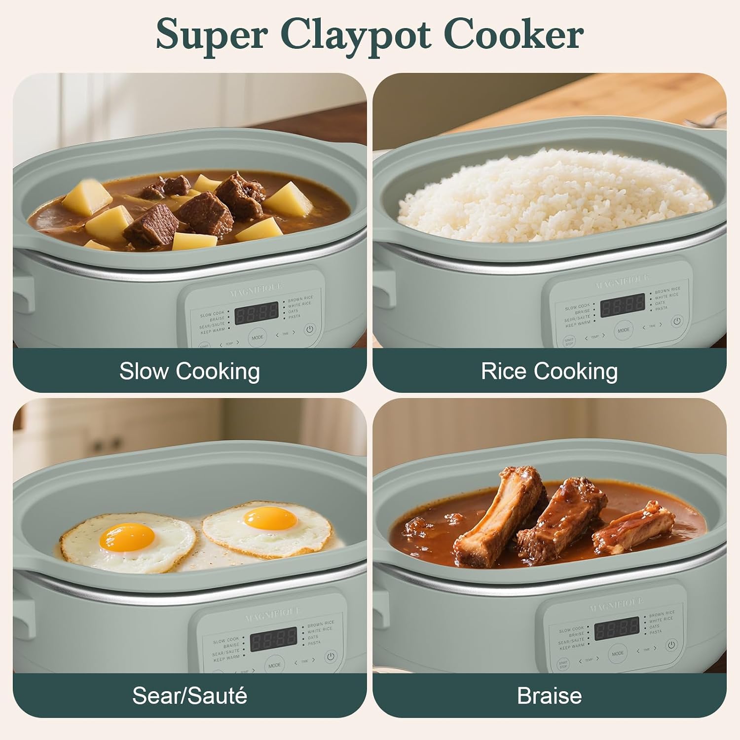 Thumbnail 3 de Magnifique 4 Quart Programmable Slow Cooker