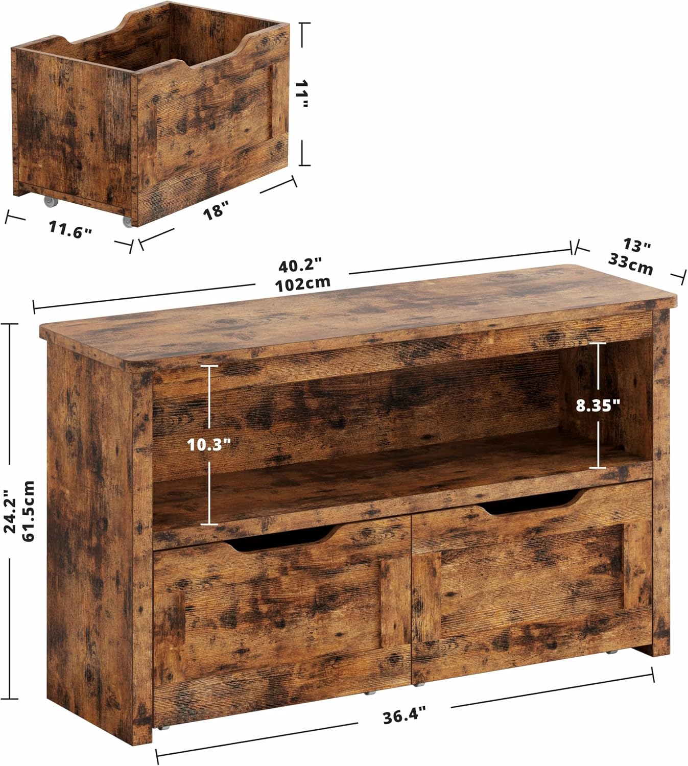 Detalle de IRONCK Toy Storage Organizer MDF