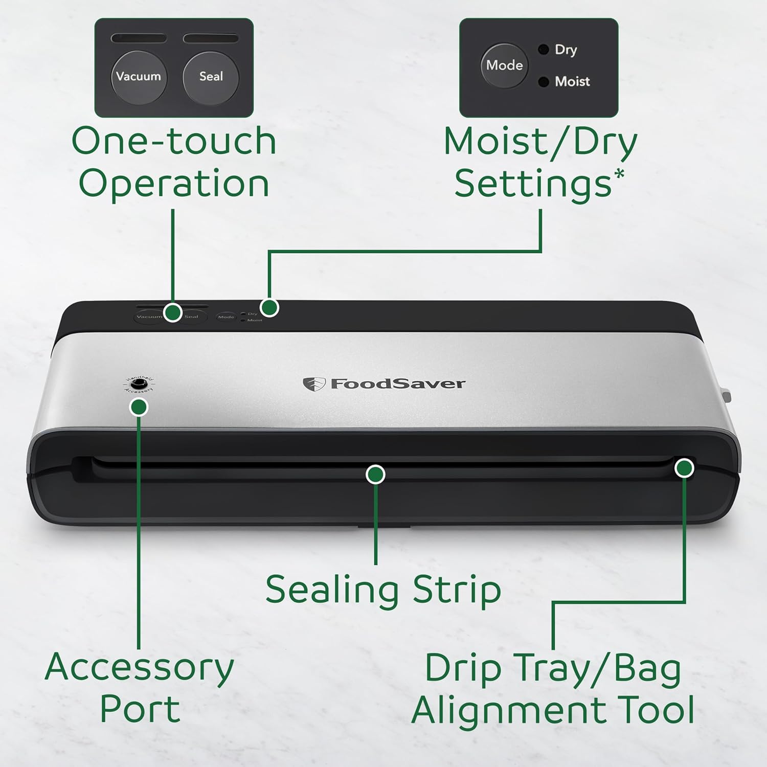 Thumbnail 4 de FoodSaver PowerVac Compact vacuum sealer 5x 🥫