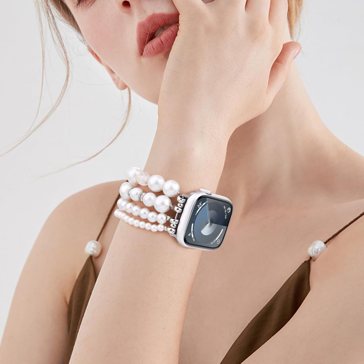 Thumbnail 4 de VMORO Pearl Bracelet Strap for Apple Watch (38–42mm) – Elegant Women’s Replacement Band