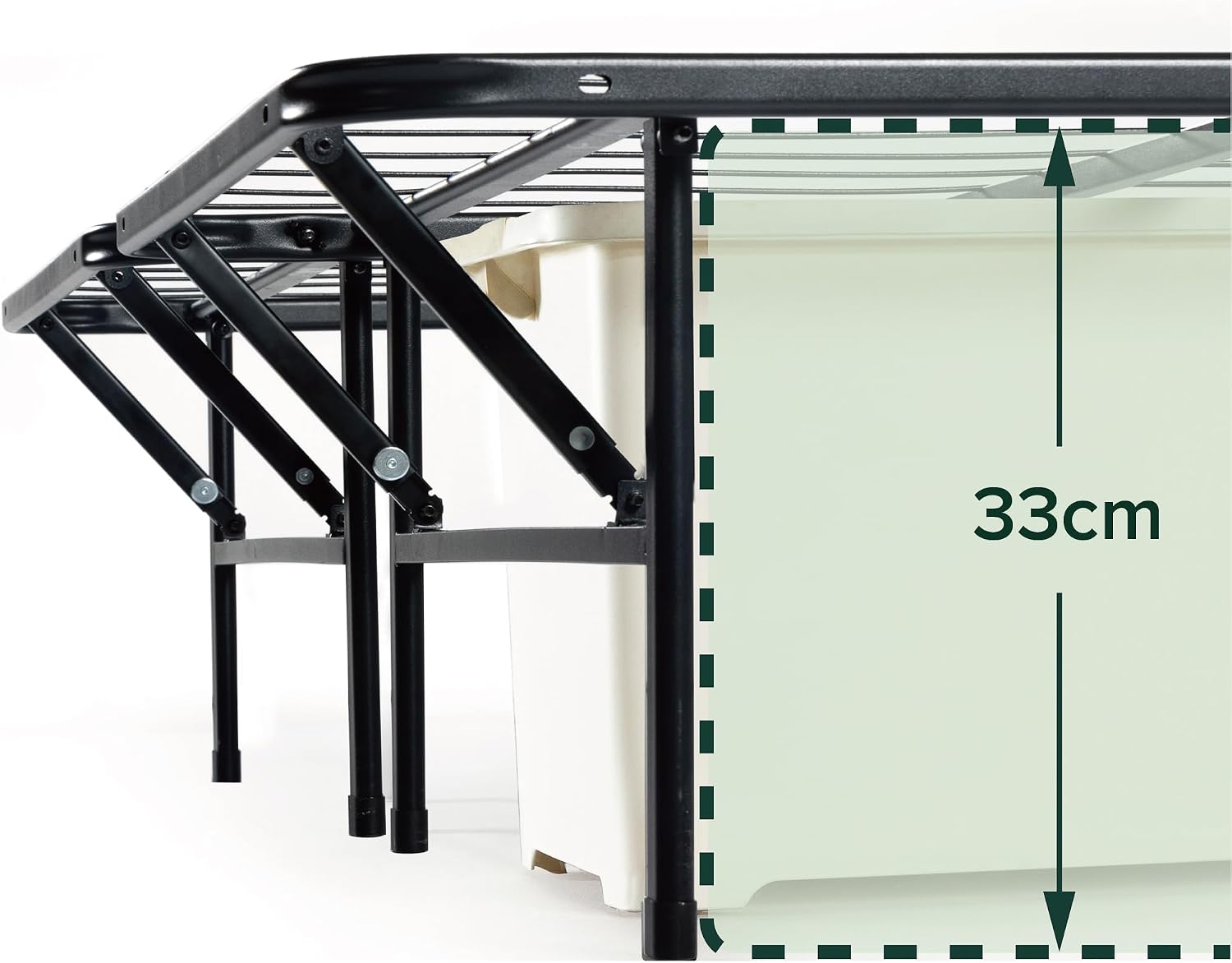 Detalle 2 de Zinus SmartBase Rete Matrimoniale 160x190 cm – Altezza 35,5 cm, Rete in Metallo Pieghevole, Montaggio rapido