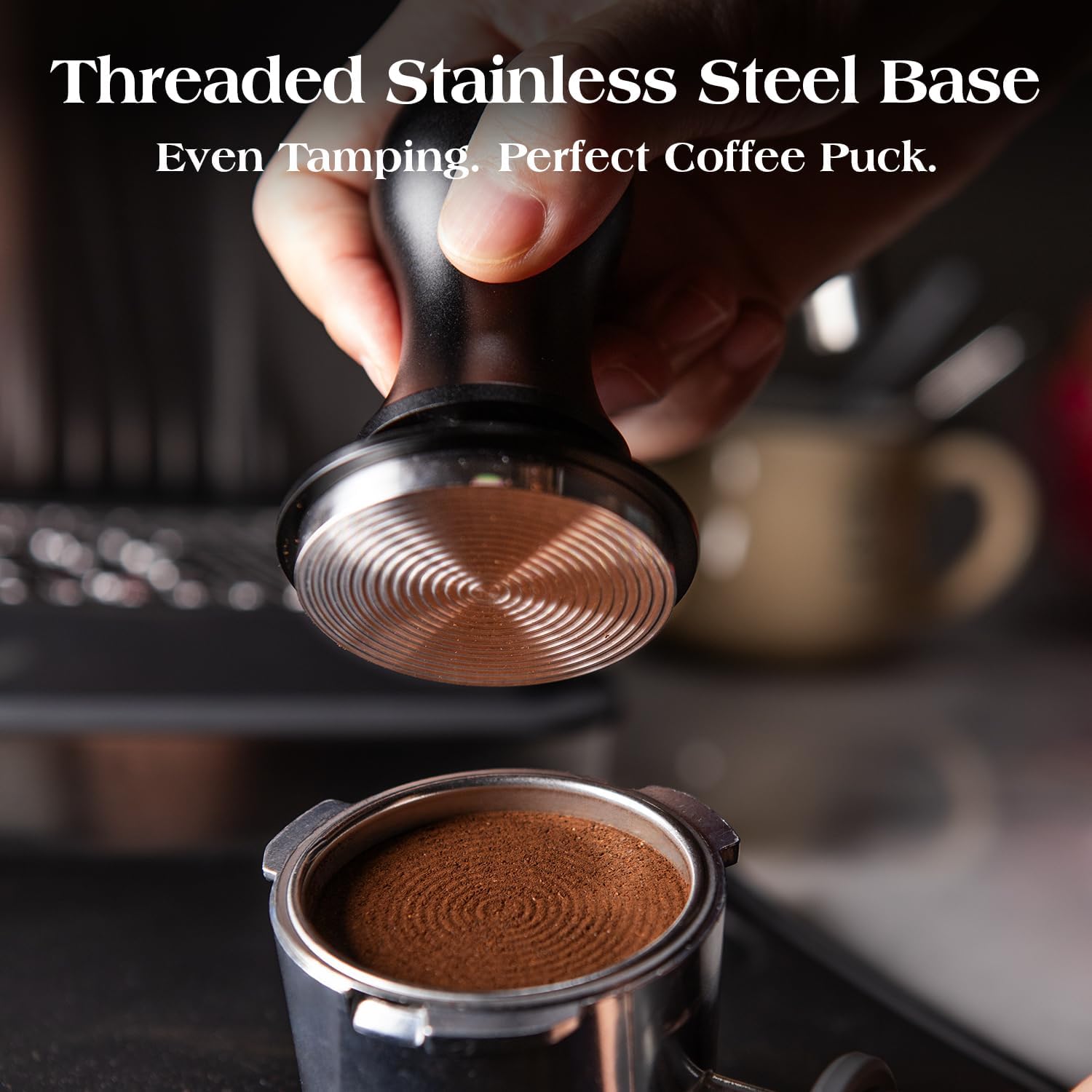 Detalle de troletoi 7-Piece Espresso Accessories Kit with 53.3mm Tamper and WDT Tool