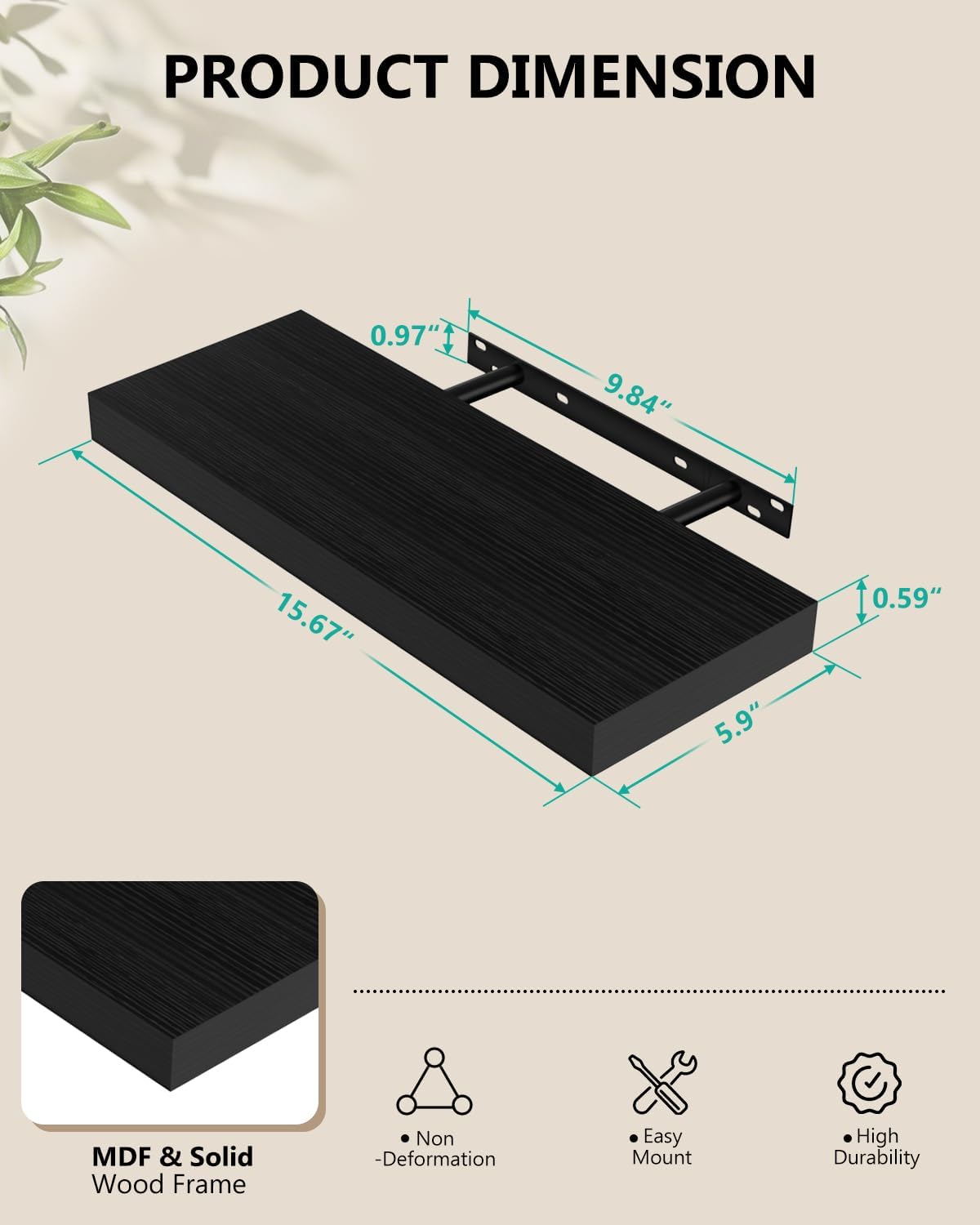 Thumbnail 1 de WALI Floating Shelves, 2-Tier