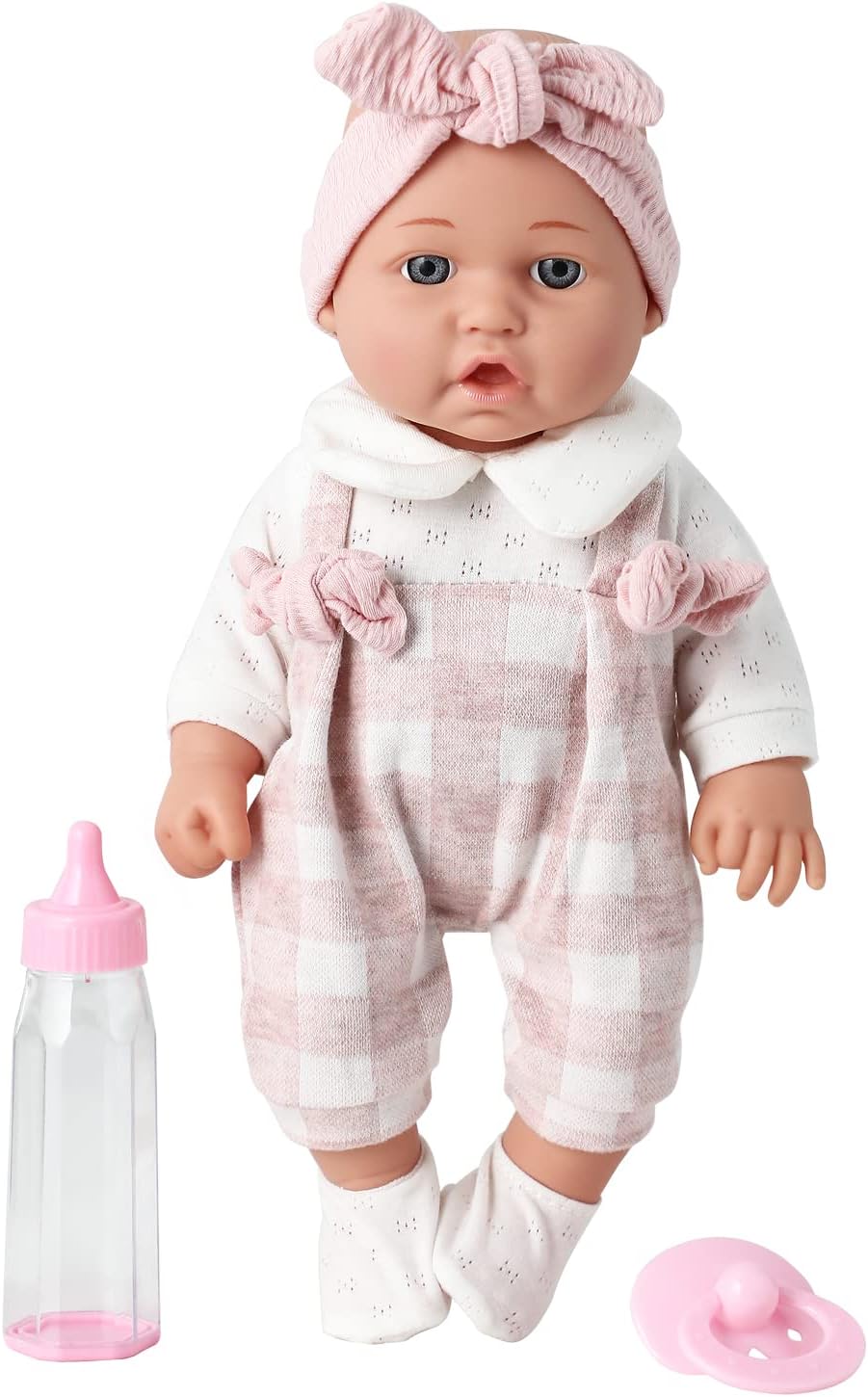 Thumbnail 5 de Enjoyin 12'' Baby Doll Gift Set (Doll, Pink Clothes, Pacifier, Microfabric Blanket & Feeding Bottle) for Ages 3+