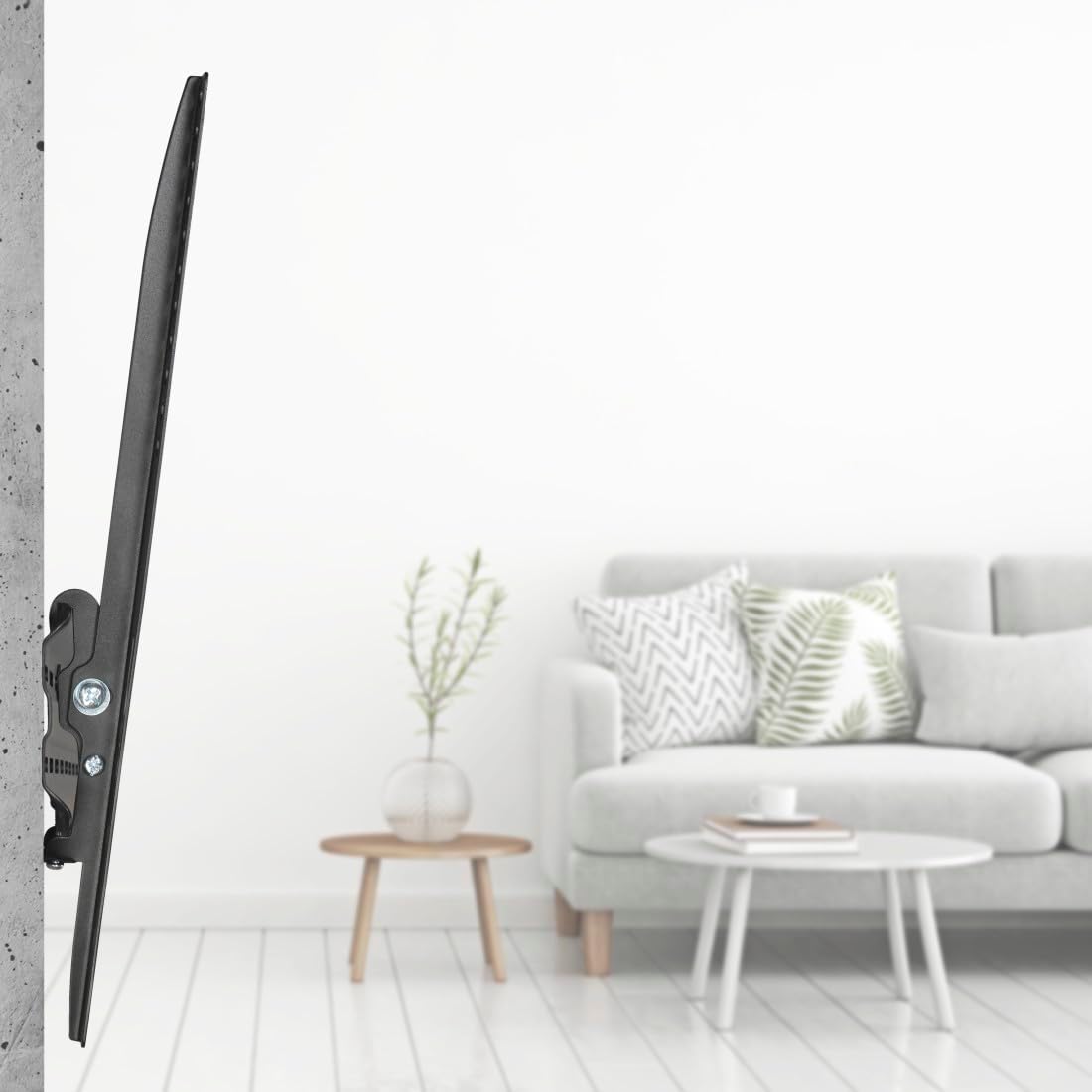 Detalle de Hama neigbare TV-Wandhalterung für 32–75 Zoll (VESA 100×100 bis 600×400, bis 40 kg), schwarz