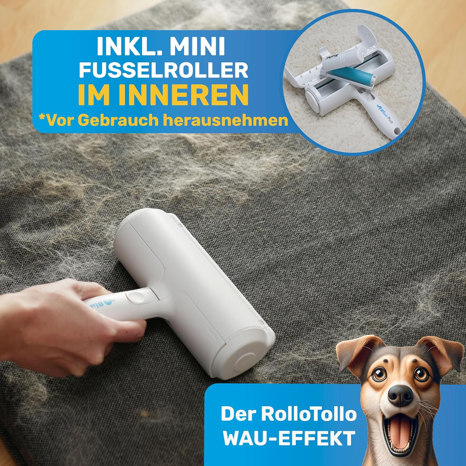 Thumbnail 4 de BluePet Tierhaarentferner + Mini Fusselrolle 1 Stück 🐾