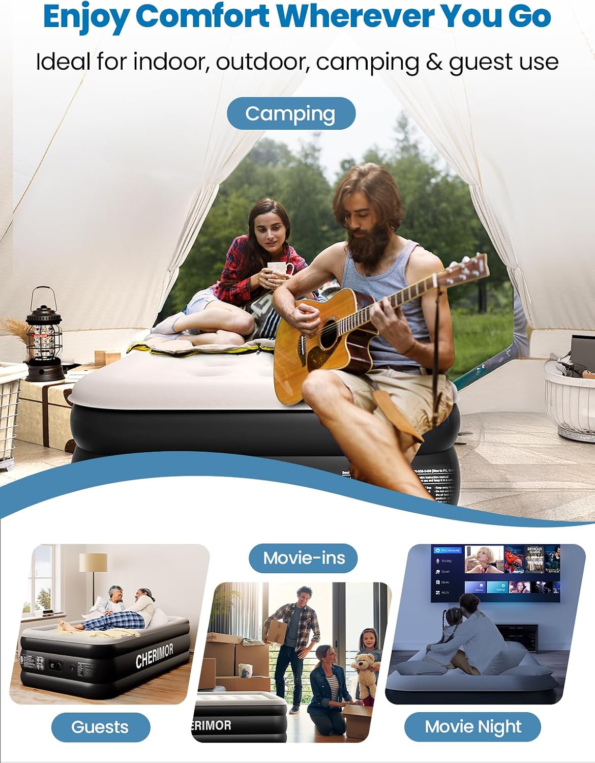 Thumbnail 5 de CHERIMOR Full Size Air Mattress 18"