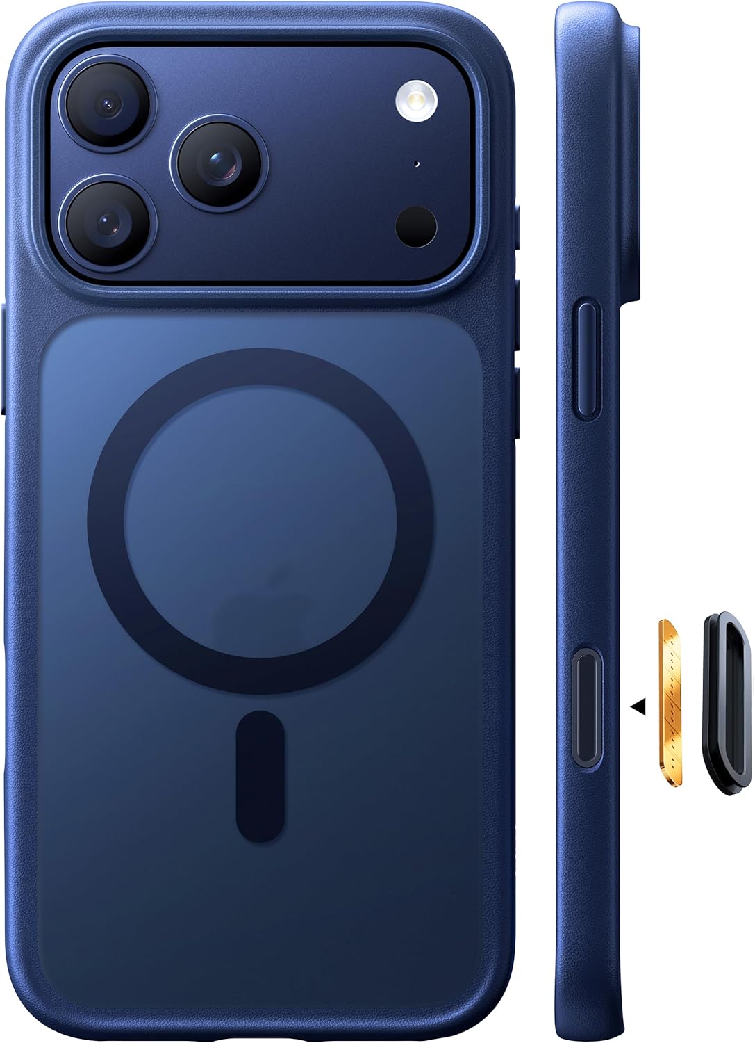 Detalle de TORRAS Guardian-Mag Hülle für iPhone 17 Pro Max mit MagSafe & Kamerasteuerung (matt blau)