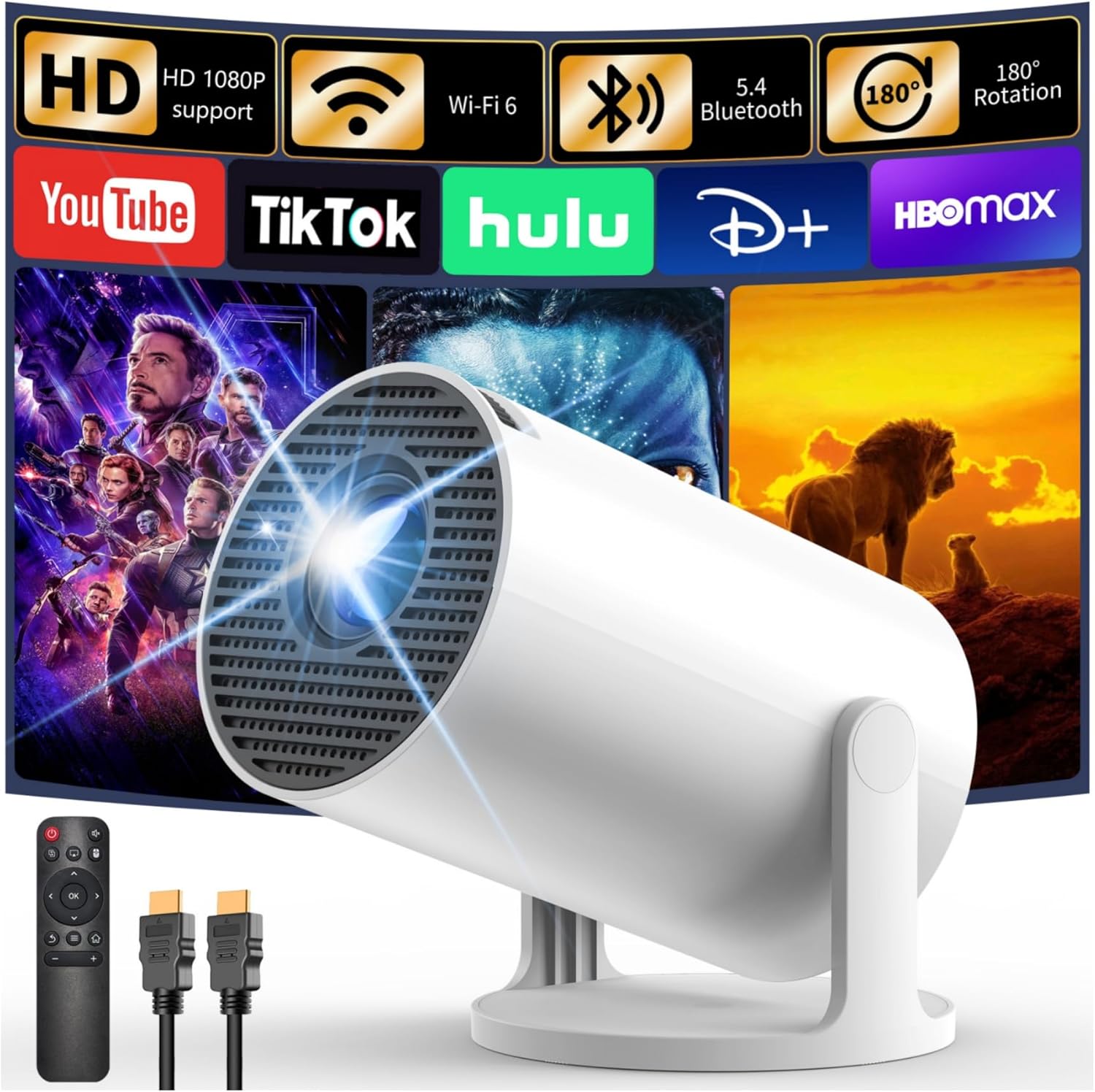 Detalle de Yoton Y4 Mini Projector 200 ANSI Lumens 📽