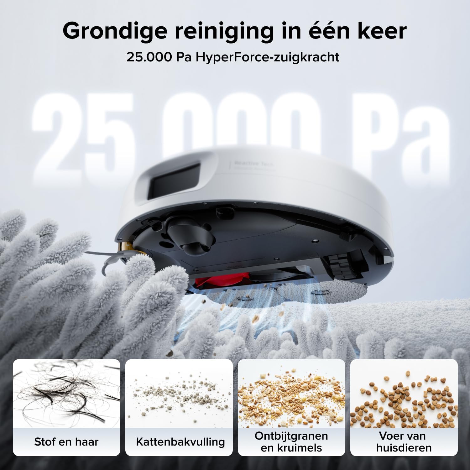 Detalle 2 de roborock Qrevo 2 Pro-Set robotstofzuiger met FlexiArm en automatisch dweildock