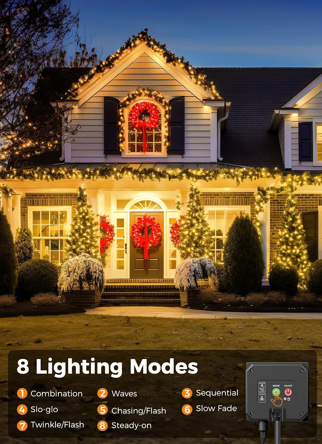 Detalle de Minetom Solar String Lights 40 ft