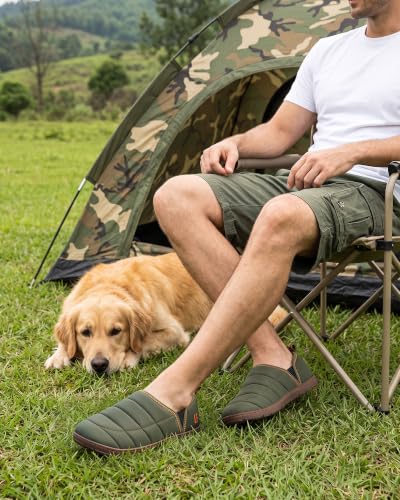 Thumbnail 1 de LongBay Men's Two-Tone Slippers with Comfy Memory Foam: Non-Slip Indoor/Outdoor House Shoes