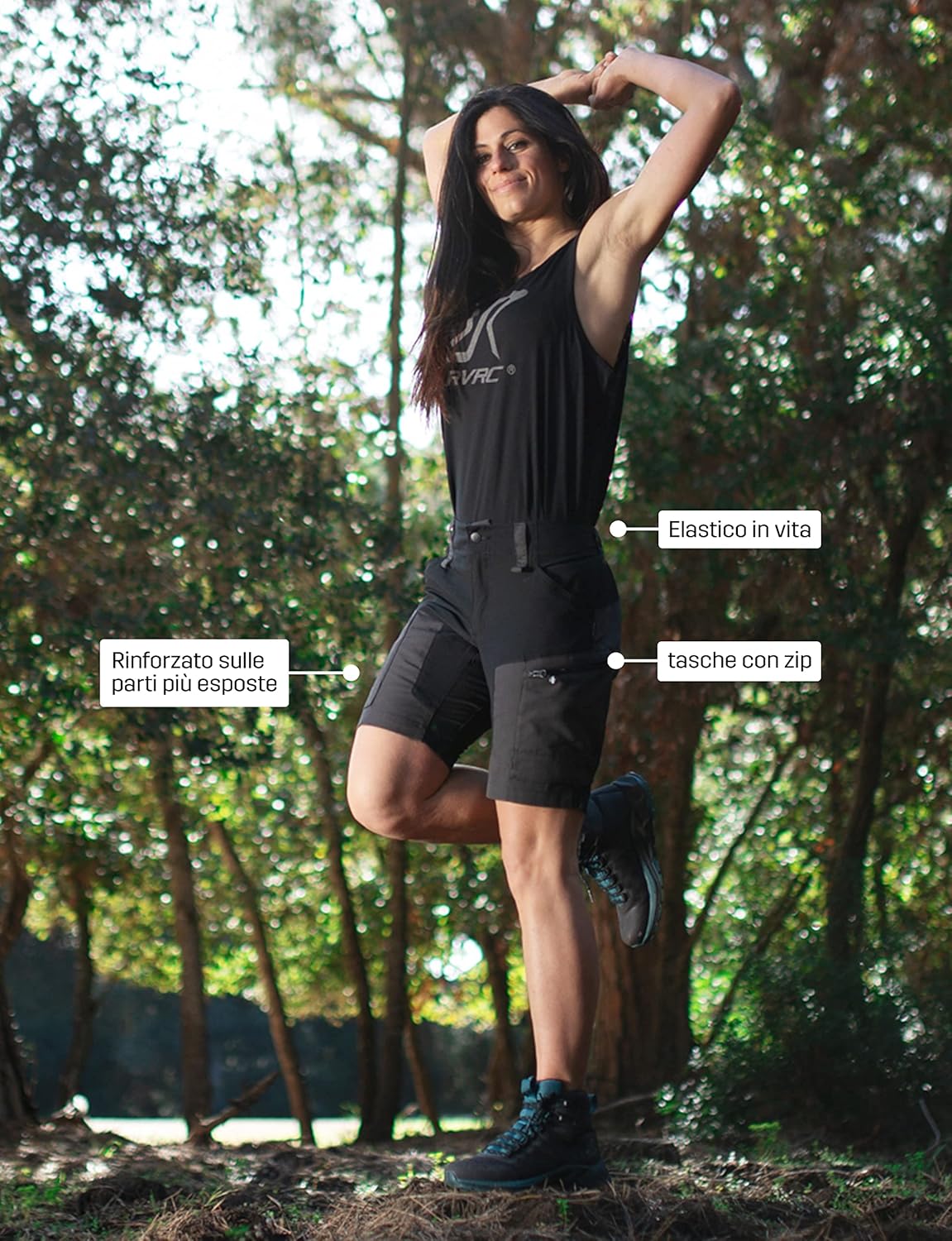 Thumbnail 5 de RevolutionRace RVRC GP Shorts da donna: pantaloncini outdoor resistenti con inserti stretch e tasche