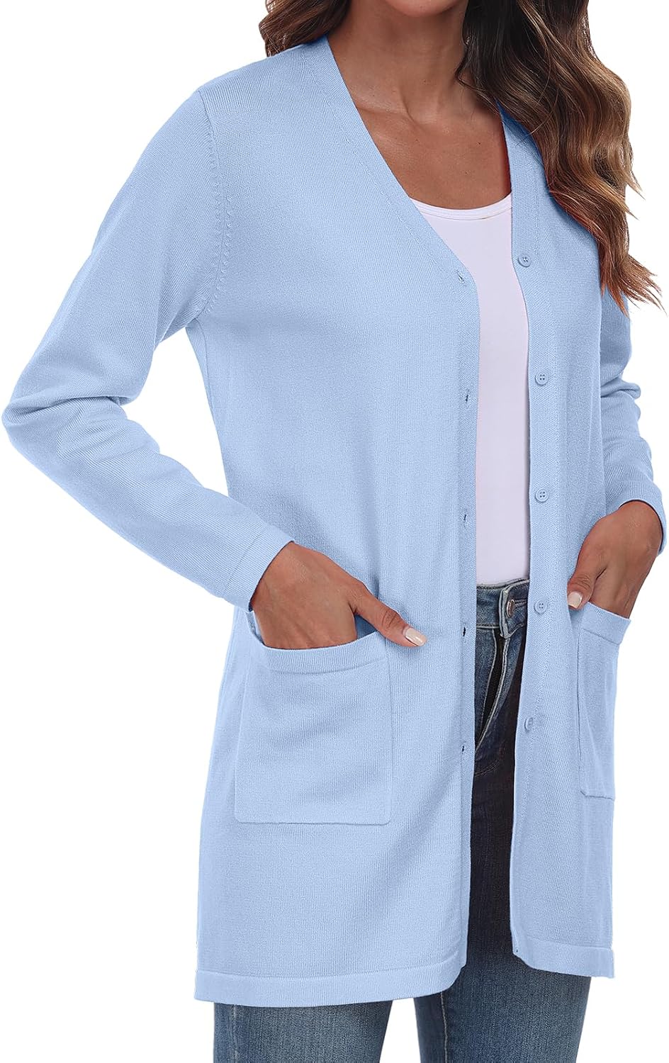 Detalle 1 de YUNDAI Women's Long Lightweight Cardigan