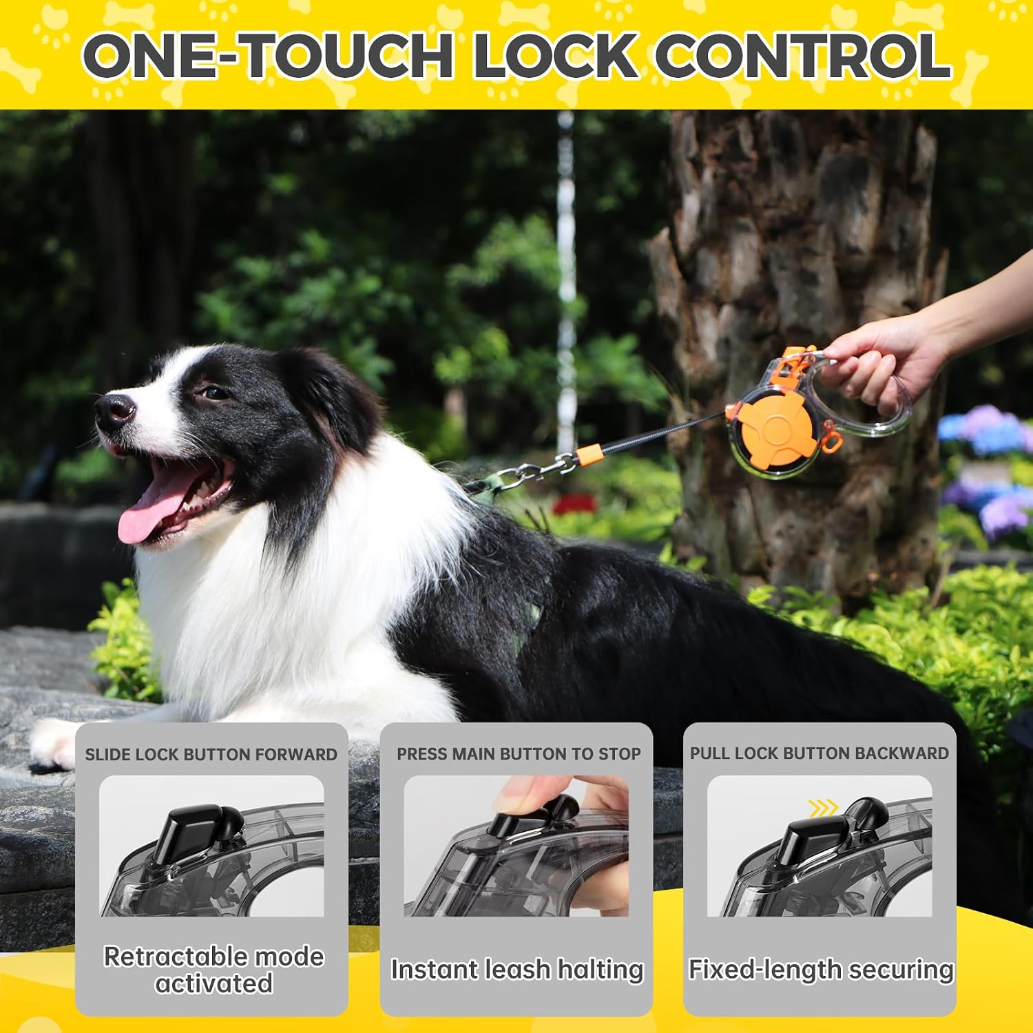 Detalle 2 de Gluckelk Retractable Dog Leash 10 ft