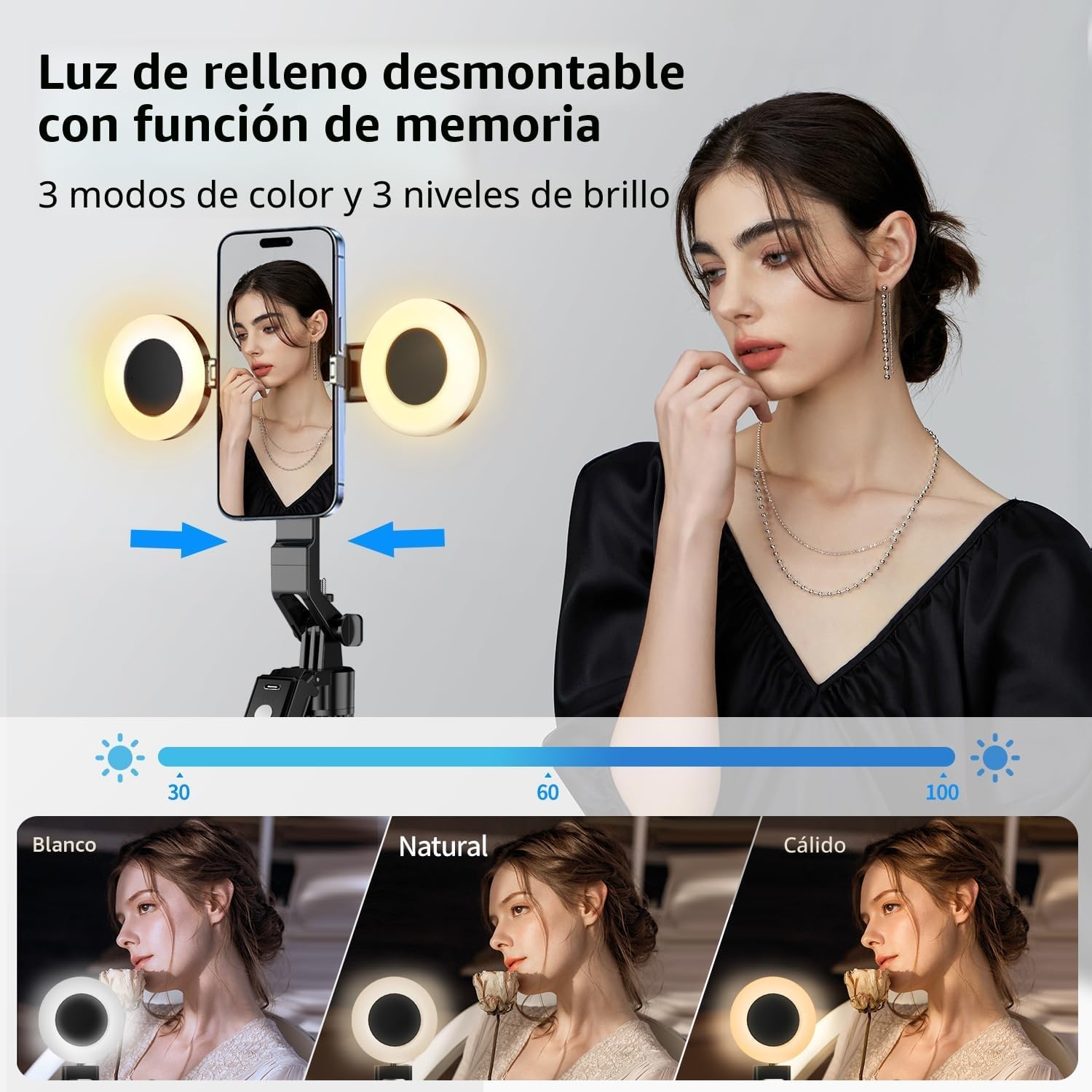Thumbnail 6 de yAyusi Kit de Videoblog con Luz, Micrófono y Seguimiento