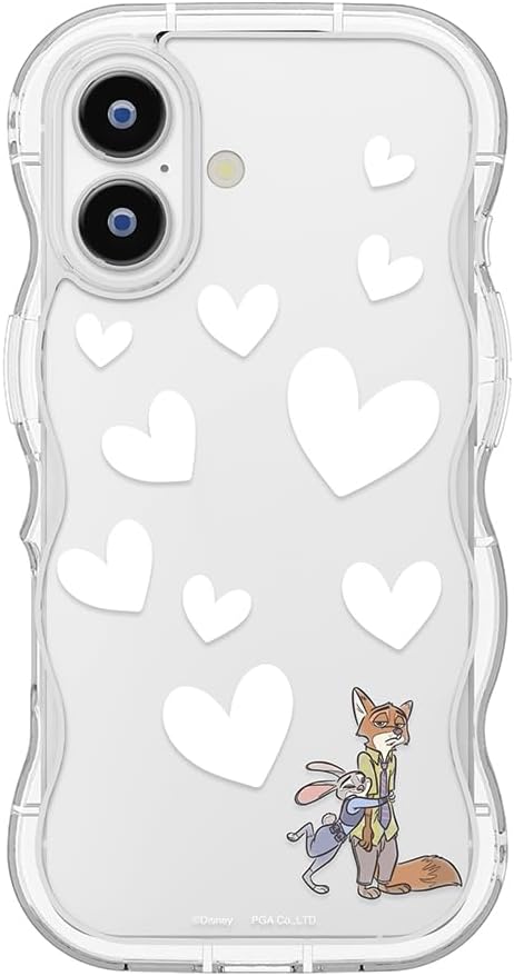Detalle de Premium Style PG-D25AWH03ZTP iPhon17用ウェーブケース ズートピア着せ替えシート付き